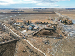 Map of Feed Yard, LLC: 136 acres SW of Kinsey