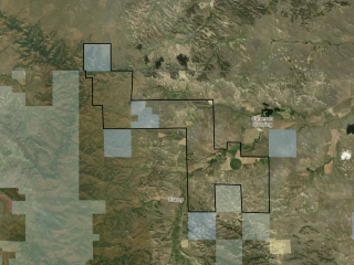 Map of Castle Rock Ranch: 7136 acres North of Stacey