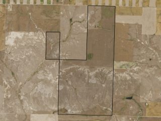 Map of 1,040 Acres Pasture & CRP Land: 1040 acres NE of Power