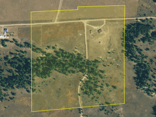 Map of 10 Shoestring Road – Home & 40 acres: 40 acres East of Lavina