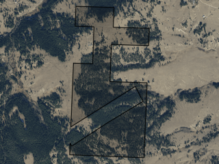 Map of 1038 Wapiti Mountain Road: 205.795 acres South of Butte