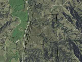 Map of 1245 Sarpy Creek Road: 470.6 acres SE of Hysham