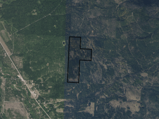 Map of 200 Natural Acres: 200 acres East of Condon