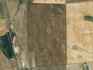 Map of 380 Acre Farm: 380 acres NE of Broadview