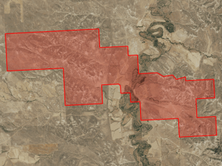 Map of 4500 acre Montana Ranch: 4019.84 acres South of Brodus