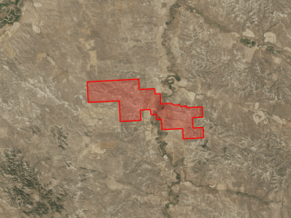 Map of 4500 acre Montana Ranch: 4019.84 acres South of Brodus