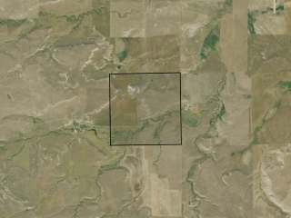 Map of 640 Acres Flat & Visser Roads: 640 acres South of Rapelje