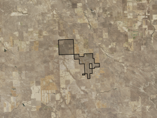 Map of Alfred Jordan Ranch: 11572 acres North of Miles City