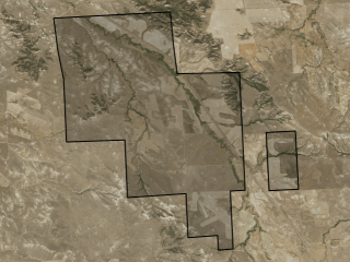 Map of Allen Brothers Ranch: 5160 acres North of Broadus