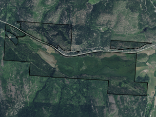 Map of Ashley Creek Ranch: 1156 acres SW of Kalispell