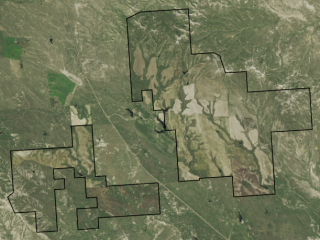 Map of Auction - Finger Buttes Ranch: 7715 acres North of Alzada