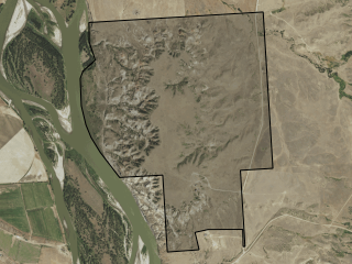 Map of Badlands Bluff Ranch: 454 acres NE of Glendive