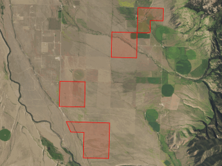 Map of Bar K Ranch: 2788 acres South and East of Cameron