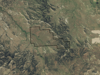 Map of Bay Horse Butte Ranch: 1915 acres SW of Broadus