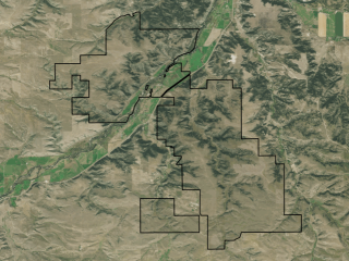 Map of Beartooth Ranch: 12350 acres SW of Columbus