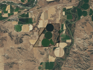 Map of Big Horn Pivot Farm: 948 acres SE of Custer