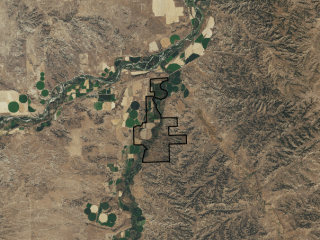 Map of Big Horn River Ranch: 4150 acres East of Custer