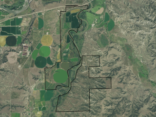 Map of Bighorn River Ranch: 4065 acres East of Custer