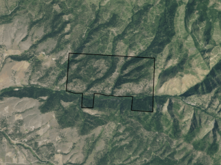 Map of Bitterroot Overlook on Eight Mile Creek: 765 acres East of Florence