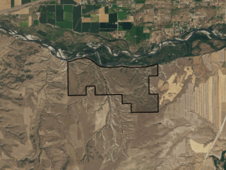 Map of Black Bluffs on the Yellowstone River: 1366 acres South of Park City