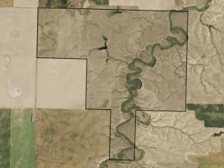 Map of Bootlegger Ranch: 880 acres East of Conrad