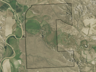 Map of Borner 12 Mile Ranch: 1262 acres South of Miles City