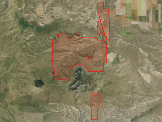 Map of Buckskin Butte Ranch: 9040 acres South of Geraldine
