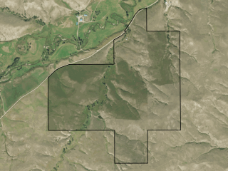 Map of Butte Creek on Red Lodge Creek Road: 446 acres NW of Roberts