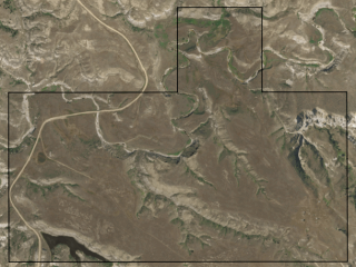 Map of Carlson Property: 360 acres NE of Winifred