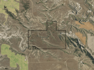 Map of Carlson Property: 360 acres NE of Winifred