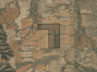 Map of Central Montana Farm Land for Sale: 435 acres SW of Winifred