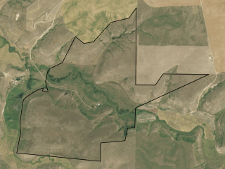 Map of Central Montana Valley Ranch: 493 acres SE of Great Falls
