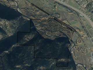 Map of Clark Fork Fishing Retreat: 455 acres NW of Clinton