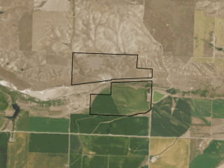 Map of Cleiv Coulee Angus Ranch: 355.5 acres NE of Fairfield