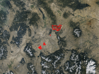 Map of Climbing Arrow Ranch: 73180 acres North and west of Bozeman