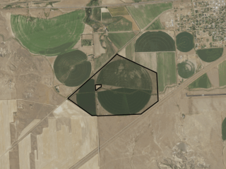 Map of Conns Coulee Farm: 347 acres SW of Terry