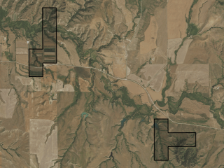 Map of Creekside Ranch: 435 acres NW of Lewistown