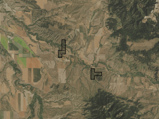 Map of Creekside Ranch: 435 acres NW of Lewistown
