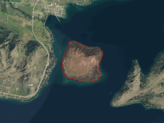 Map of Cromwell Island: 348 acres SE of Dayton