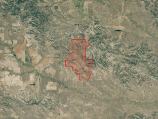 Map of Crooked Creek Ranch: 2430 acres NE of Winnett