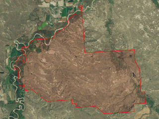 Map of Crow Creek Ranch: 10143 acres NE of Broadus