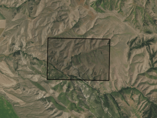 Map of Dry Creek Mountain Ranch: 960 acres SE of Townsend