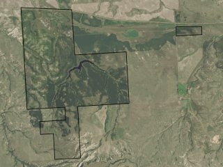 Map of Dryland Farm: 2165 acres West of Sidney