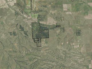 Map of Dryland Farm: 2165 acres West of Sidney