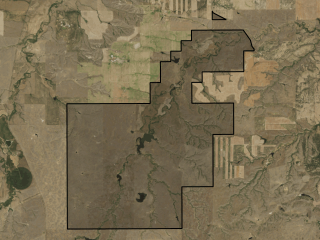 Map of E Hanging T Ranch: 7000 acres South of Chinook