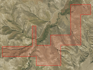 Map of East Bench Ranch: 640 acres SE of Roberts