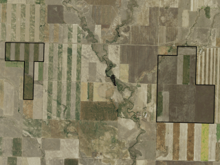 Map of East Oilmont, Devon: 1986.39 acres SE of Shelby