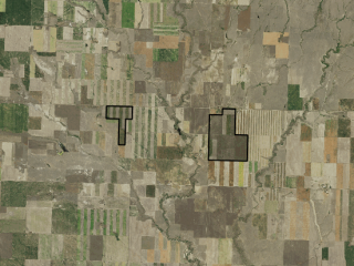 Map of East Oilmont, Devon: 1986.39 acres SE of Shelby