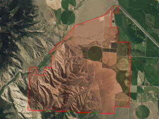 Map of Elk Meadows Ranch: 3081 acres NW of Lima