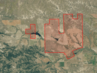 Map of Elk Ridge Ranch: 13414 acres North of Wilsal